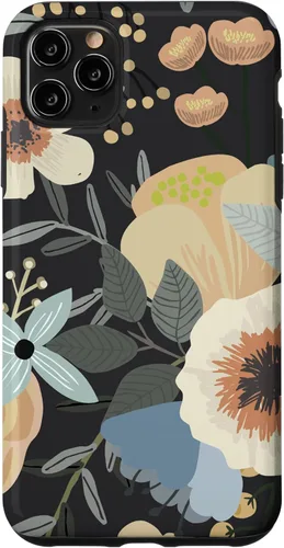 Miniatura 13 de Funda para iPhone 13 Pro Max Boho Wildflower Garden Botanical Floral Pattern (negro)