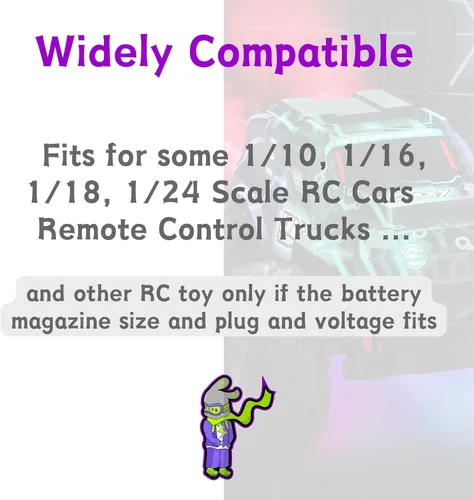 Miniatura 4 de 2 baterías recargables de iones de litio de 7.4 V 3400 mAh JST Plug (rojo) para ciertos controles remotos Speed Truggy RC Boat Drone Airsoft Water