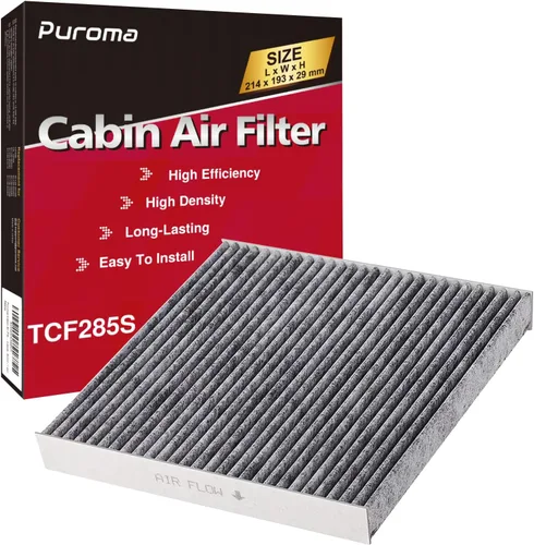 Puroma Filtro de aire de cabina con carbón activado, compatible con CP285, CF10285, Toyota Camry, RAV4, Highlander, Corolla, Sienna, Tundra, Prius,