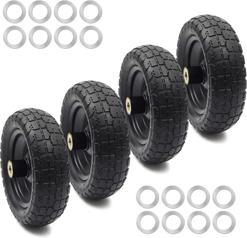 Miniatura 7 de Paquete de 2 neumáticos de 13 pulgadas para Gorilla Cart – Ensamblajes de neumáticos y ruedas antipinchazos de poliuretano sólido – Neumáticos