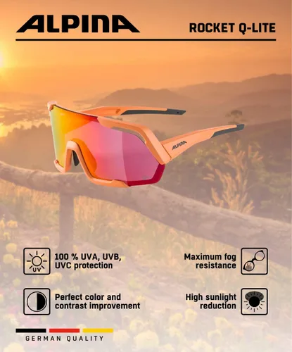 Miniatura 5 de ALPINA Rocket Q-lite unisex Melocotón mate