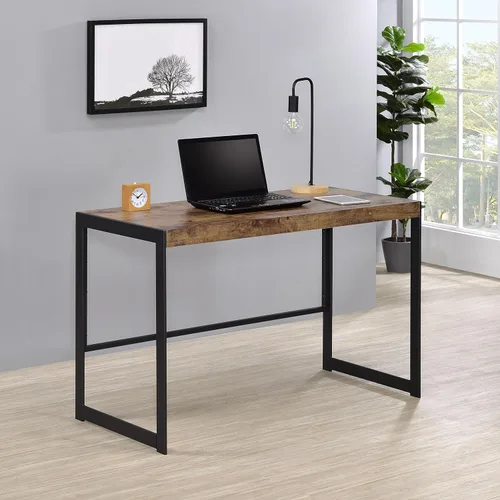 Miniatura 2 de Coaster Home Furnishings Estrella - Madera de ingeniería - Escritorio de 47 pulgadas con estilo granja, patas de metal metálico y parte superior