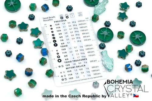 Miniatura 2 de 2.1 oz (60 g) de mezcla de cuentas focales de vidrio con flores, cuentas checas de cristal talla de mesa y pulido con fuego, PG Verde Verde focal