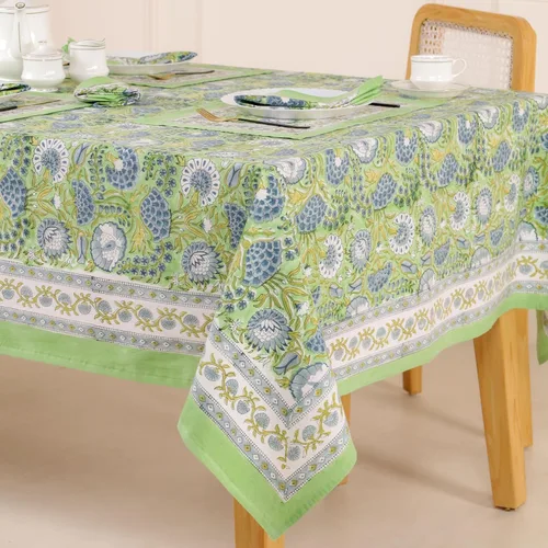 Miniatura 57 de Funda de mesa impresa a mano con diseño exquisito, tela de algodón premium, perfecta para comedor y decoración, mantel de mesa
