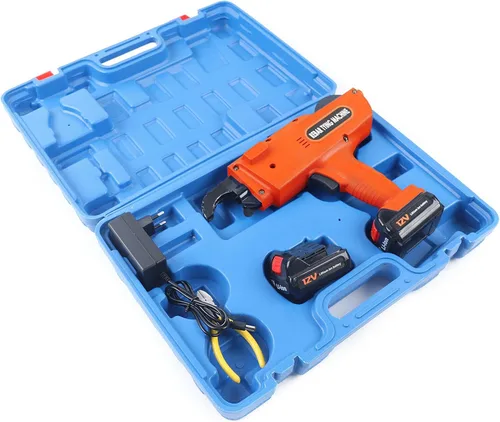 Miniatura 4 de Máquina de atar barras de refuerzo de 8 a 1.339 in, herramienta automática de atar barras de refuerzo con alicates + 2 baterías, máquina de atar