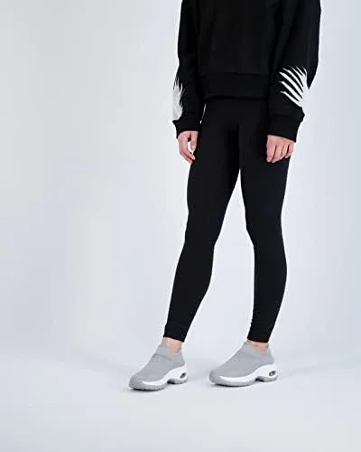 Miniatura 5 de CUSHIONAIRE Breeze - Tenis de punto elástico para mujer espuma viscoelástica y tecnología LiteSole NegroBl 1