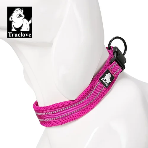 Miniatura 12 de Truelove TLC5011 - Collar para perro reflectante con hebilla Duraflex de alta calidad, cincha de nailon de alta calidad, sin estrangulamiento, Negro