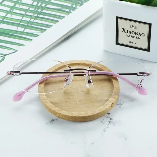 Miniatura 5 de VisionGlobal Lentes de lectura con bloqueo de luz azul sin montura con lente personalizada que reducen la fatiga ocular con diamantes elegantes