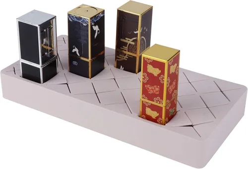 Miniatura 4 de TOPINCN Organizador de maquillaje cosmético de silicona para lápiz labial cosméticos titular caja de almacenamiento soporte de exhibición 24 ranuras
