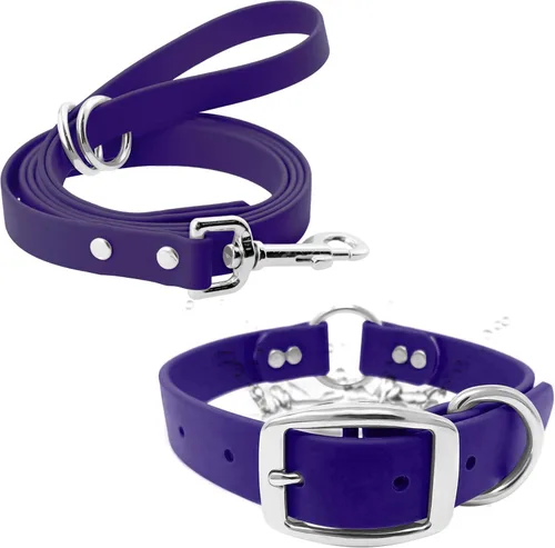 Miniatura 22 de Collar impermeable para perro con anillo central resistente Collar para perros pequeños, medianos, grandes o XL, Amarillo