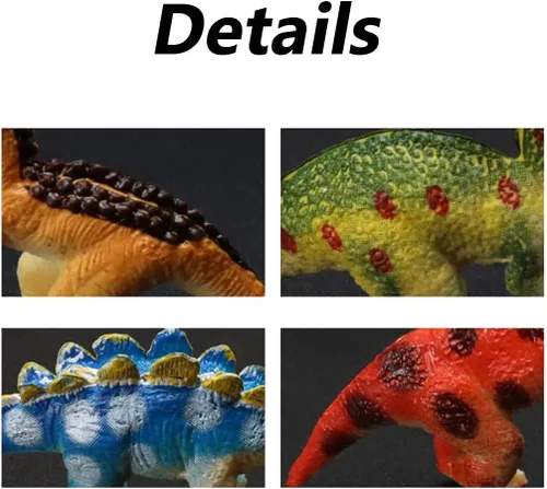 Miniatura 8 de HAPTIME Figuras de dinosaurio mini surtidas de plástico, pequeña figurita de dinosaurio, juguete pequeño de dino de 1.5 pulgadas - 3 pulgadas, ideal
