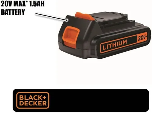 Miniatura 7 de BLACK+DECKER Batería 20V MAX, Batería de Iones de Litio 1.5Ah, Tiempo de Funcionamiento Extendido, Compatible con Herramientas, Equipo