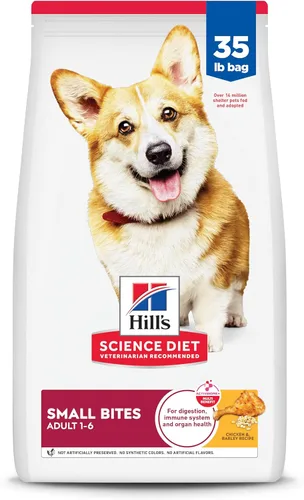 Miniatura 20 de Hill's Science Diet - Comida seca para perros adultos de 1 a 6 años, nutrición premium, croquetas pequeñas, sabor pollo y cebada, bolsa de 5 libras