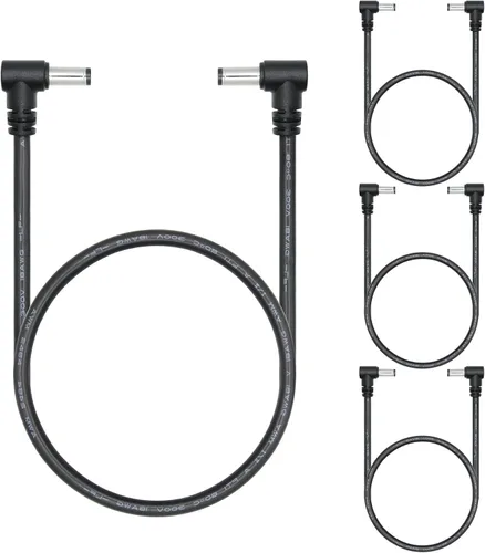 Miniatura 10 de Cable de extensión de ángulo recto CC macho a macho de 1.6 pies, 18 AWG, 90 grados CC, 0.217 in x 0.083 in, adaptador de conector de cable