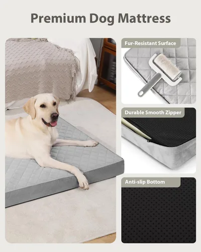 Miniatura 2 de NUPIDA Camas ortopédicas para perros pequeños, impermeables, con funda extraíble lavable y parte inferior antideslizante, cama acolchada para perros
