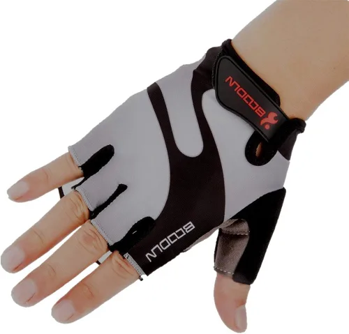 Miniatura 5 de Guantes para bicicleta de BOODUN con almohadilla de espuma amortiguadora de golpes y respirable, guantes con medio dedo, B-001