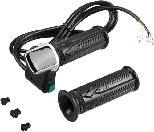 Juego de empuñaduras de acelerador de pantalla LCD impermeable para bicicletas eléctricas, scooters coches (36 V) montaje de manillar duradero con