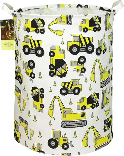 Cesta de Ropa Sucia, Cesta de Almacenamiento Grande de Tela de Lona Ligera Organizador de Juguetes Ropa Sucia Plegable Impermeable para Dormitorios