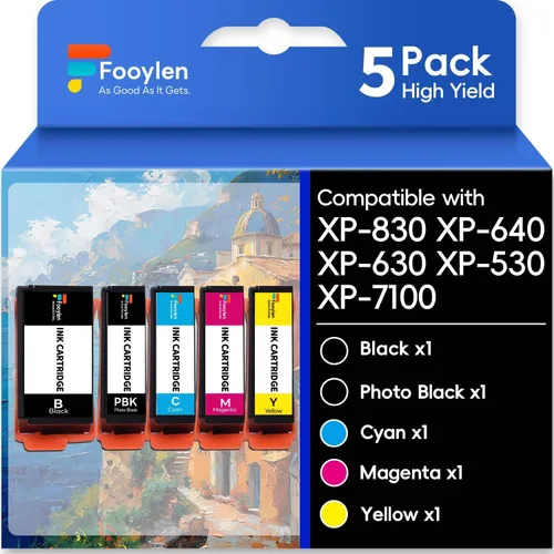 XP-6100 Cartucho de tinta de repuesto para cartucho de tinta XP-6000 XP6100 Paquete combinado de tinta funciona con impresora Epson Expression