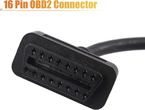Miniatura 5 de X AUTOHAUX 5.1 in 0.43ft 4 Pin a OBDII Cable Cable Adaptador de Diagnóstico Cable Adaptador de Cable de Diagnóstico de Motocicleta OBD2 Escáner
