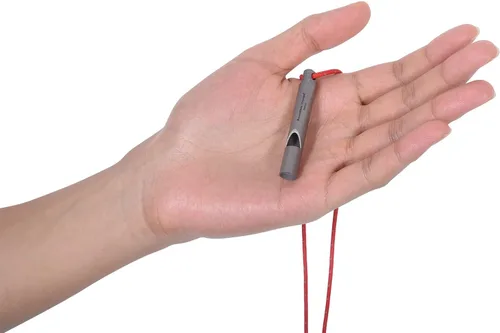 Miniatura 8 de Boundless Voyage Silbato de titanio para supervivencia de emergencia con cordón fuerte para acampar al aire libre, senderismo, entrenadores, 2
