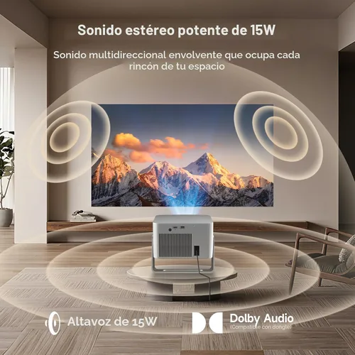 Miniatura 6 de Magcubic Proyector inteligente 4K, proyector portátil con WiFi y Bluetooth, TV Stick integrado, enfoque automático y evitación de obstáculos, 650