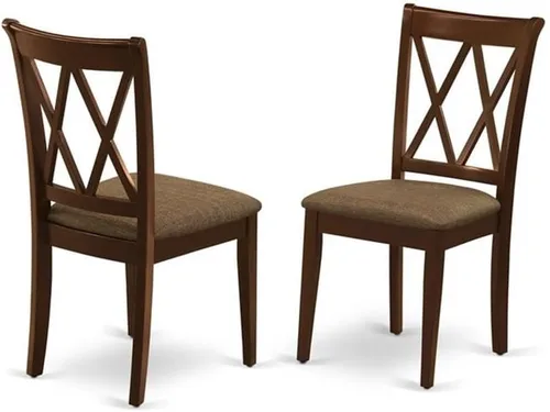 Miniatura 4 de East West Furniture DLCL3-MAH-C - Juego de mesa de comedor de 3 piezas para espacios pequeños que contiene una mesa de comedor redonda con gotas y 2