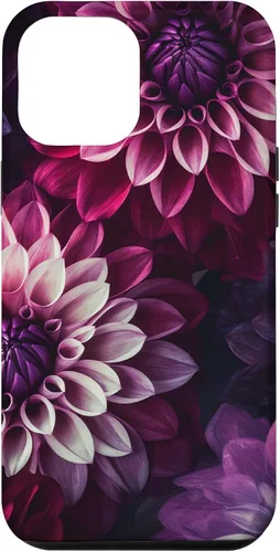 Miniatura 25 de iPhone 11 Dahlia Flower Floral Nature Garden Funda con diseño granate rosa y morado