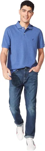 Miniatura 64 de Nautica playera polo clásica de mangas cortas, color sólido, para hombre