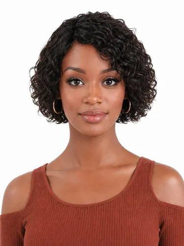 Miniatura 15 de Peluca de cabello humano rizado profundo de 12 pulgadas para mujer, peluca de encaje frontal sin pegamento, cabello Remy brasileño rizado Jerry