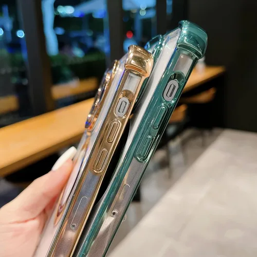 Miniatura 5 de Funda magnética transparente para iPhone 13 Pro Max, protección de lujo brillante en las cuatro esquinas, a prueba de golpes, de grado militar