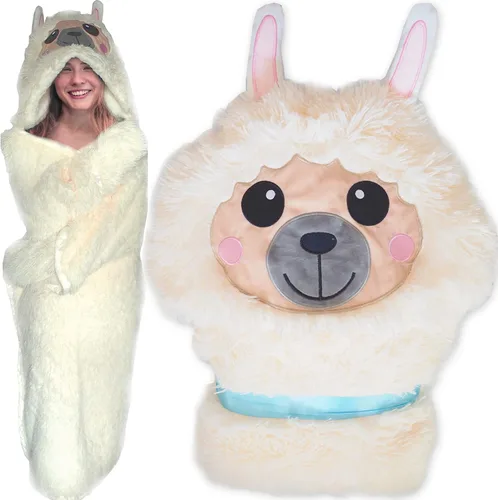 Manta de llama para adultos, manta de lana Sherpa de alpaca, regalos de llama para niñas, mujeres, hombres y niños, esponjosa, cálida y acogedora,
