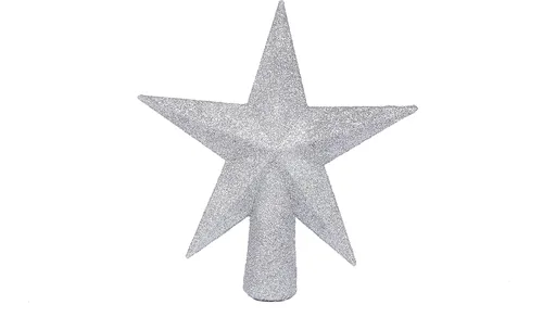Miniatura 6 de YYCRAFT Adorno de Estrella con Purpurina para la Punta del Árbol Decoración Navideña - 6 Pulgadas, Rojo