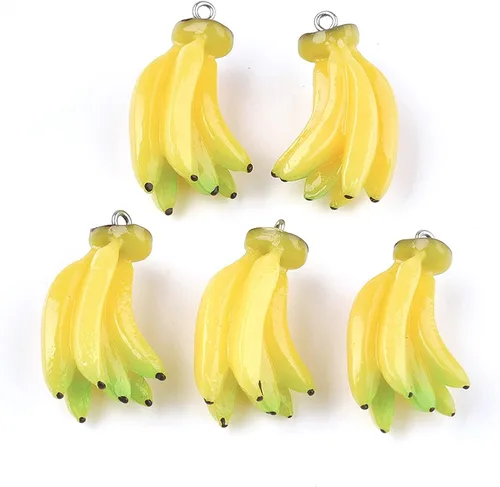 Miniatura 16 de Mega Pet 10 dijes colgantes de resina con diseño de aguacate verde, lindo adorno colgante de comida de imitación de 29 ~ 1.220 in para manualidades