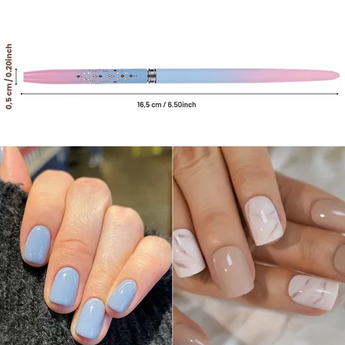 Miniatura 9 de Cepillos de limpieza de uñas, cepillos de uñas para limpiar errores de esmalte en las cutículas, cepillo de uñas resistente a acetona, cepillos