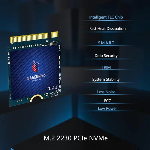 Miniatura 5 de GAMERKING Unidad interna de estado sólido M.2 2230 SSD NVMe PCIe 3.0 Gen 3X4 de 128 GB de alto rendimiento compatible con portátiles Steam Deck