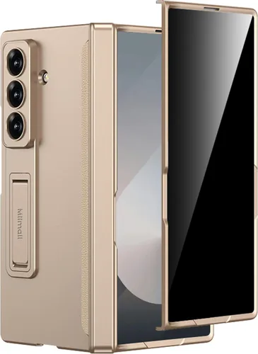 Miniatura 18 de Miimall Funda para Samsung Galaxy Z Fold 5 con protector de pantalla de privacidad, soporte ajustable integrado y protección magnética de bisagra