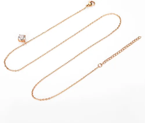 Miniatura 5 de 3 collares circulares de corazón con gotas de agua para mujer, collares delicados para mujer, collares modernos de acero inoxidable