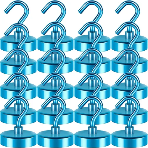 Miniatura 15 de Neosmuk Ganchos magnéticos, esenciales para cruceros, más de 32 libras, ganchos magnéticos resistentes para cabinas de cruceros, refrigerador