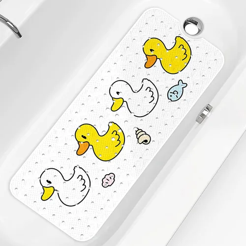 Miniatura 9 de PRATIQUE Alfombra de baño para niños antideslizante de 40 x 16 pulgadas, extra larga, tapete de baño para niños, tapete de seguridad antideslizante