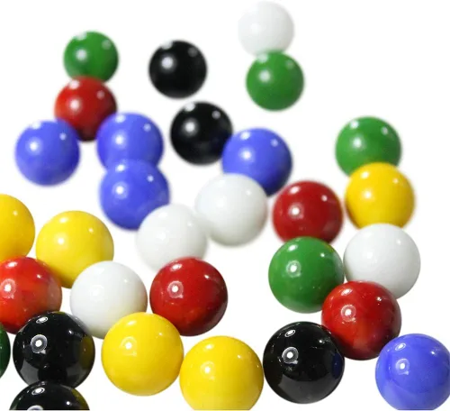 Canicas de repuesto de juego de damas chinas y carreras de mármol de 0.551 in - 60 piezas