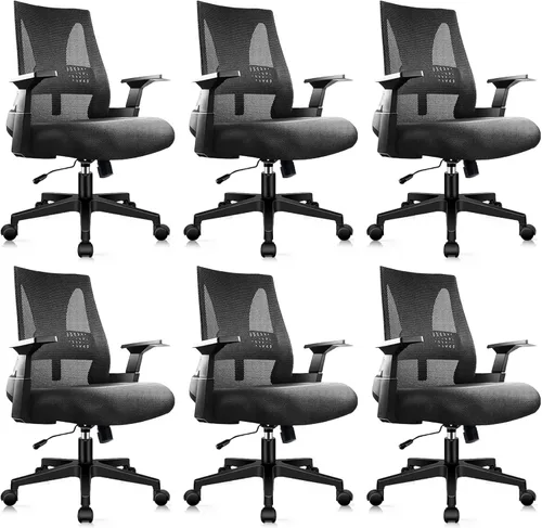 Miniatura 10 de CLATINA Silla de oficina grande y alta de 500 libras, sillas ergonómicas de malla resistente con soporte lumbar ajustable y asiento ancho y cómodo