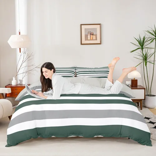 Miniatura 21 de Happy Camping - Funda de edredón para niños, casa rodante y cámper, funda de edredón rústica para niños y niñas, decoración de habitación de niños