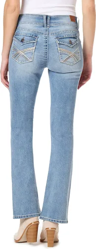 Miniatura 2 de WallFlower Women's Luscious Curvy Bootcut Mid-Rise Insta Stretch Juniors Jeans (Standard and Plus)