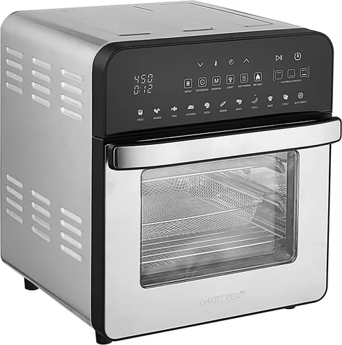 Miniatura 12 de GoWISE USA GW44800-O Freidora de aire eléctrica de lujo de 12.7 cuartos de galón, 15 en 1, con asador y deshidratador + 50 recetas QT, negro/plata