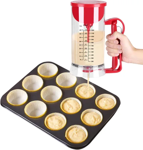Miniatura 2 de Dispensador eléctrico de revolteo, dispensador de mezclador eléctrico inalámbrico con batería, máquina para hacer panqueques, cupcakes, waffle