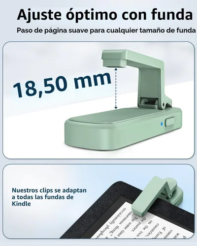 Miniatura 4 de [Compatible con fundas] Anillo pasador de páginas con control remoto para Kindle Paperwhite Oasis Scribe Kobo eReaders, controles remotos para verde