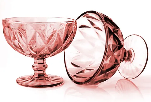 Miniatura 4 de Cuencos para servir Pink Cruise Postre Bowl 8.5 fl oz Tazón de helado Vajilla de vidrio