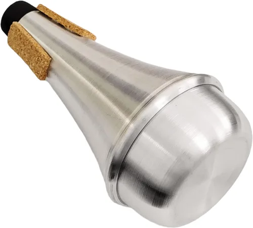 Miniatura 7 de Silenciador de práctica de latón, trompeta de aluminio, corcho, instrumento musical, parte (2 piezas (mudo+silenciador))
