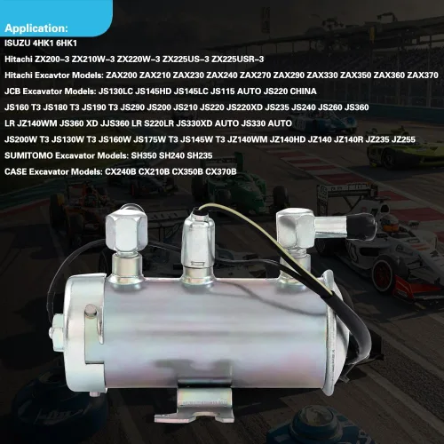 Miniatura 2 de Bomba de combustible universal eléctrica de 24 V para motores diésel de gasolina - Estilo en línea plateado, para tractor, barco, coche clásico